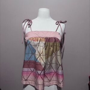 Anthropologie Multicolor Camisole with Tie Straps